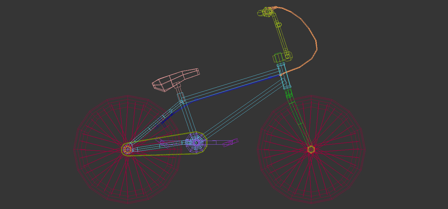 Low Poly BMX Bike Low-poly 3D model_11