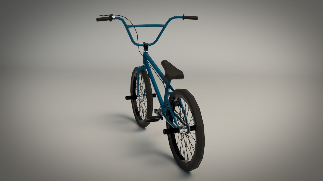Low Poly BMX Bike Low-poly 3D model_4