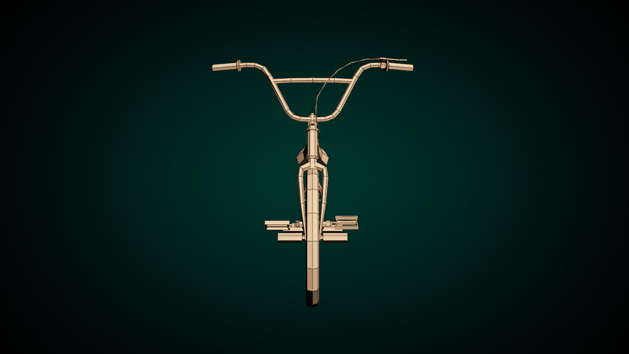 Low Poly BMX Bike Low-poly 3D model_14