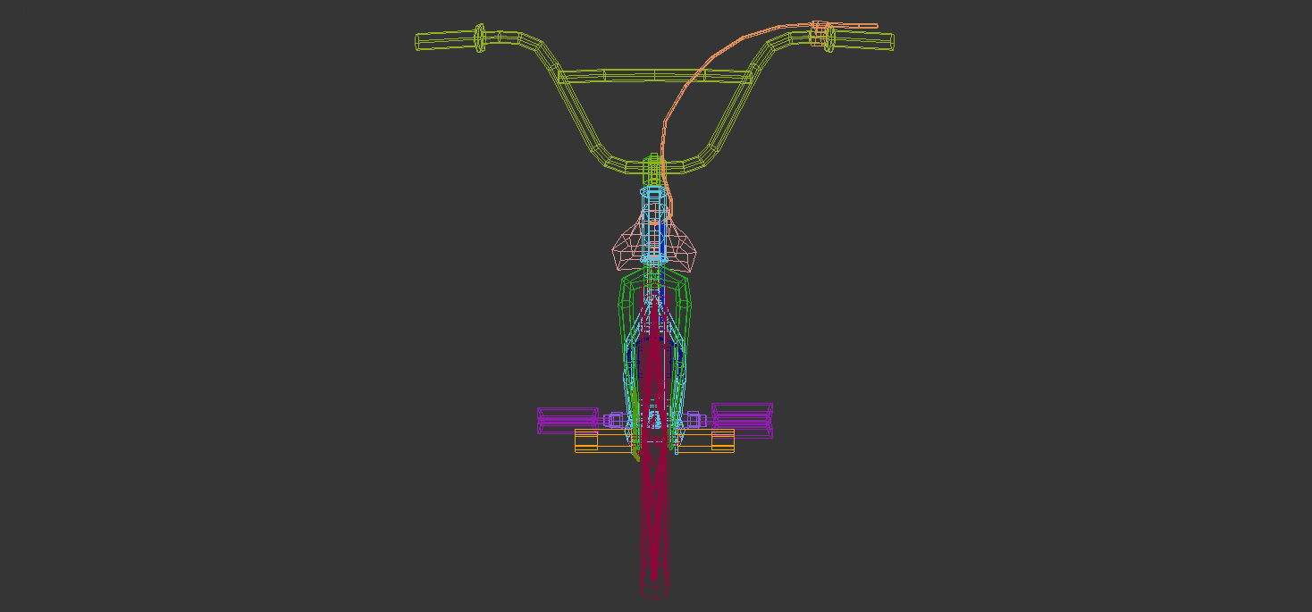 Low Poly BMX Bike Low-poly 3D model_10