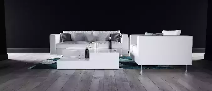 Sofa set - Interior Furniture 08 3D model