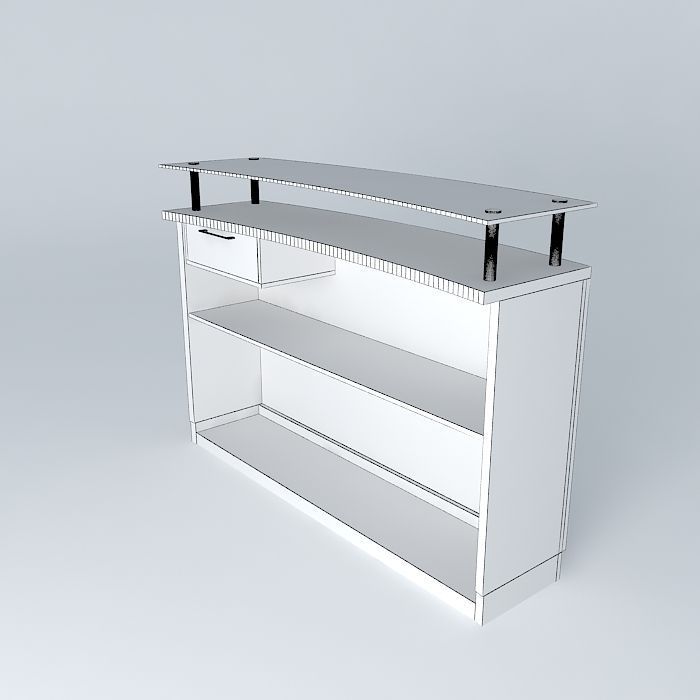 balcão caixa 08 Free 3D model_3