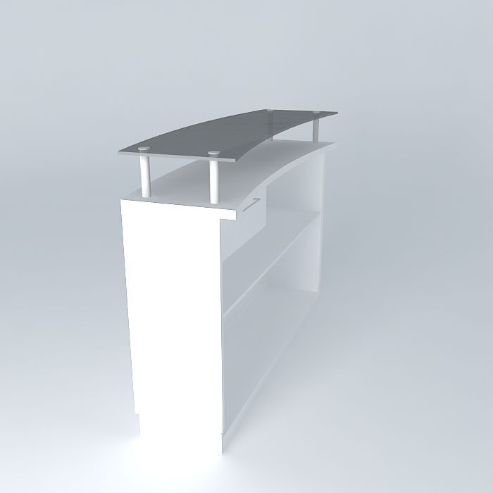 balcão caixa 08 Free 3D model_1