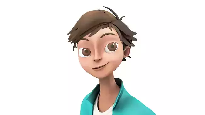 Lucas cartoon character 3D model