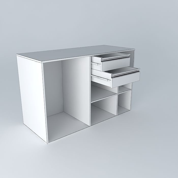 drawers with sliding Free 3D model_3