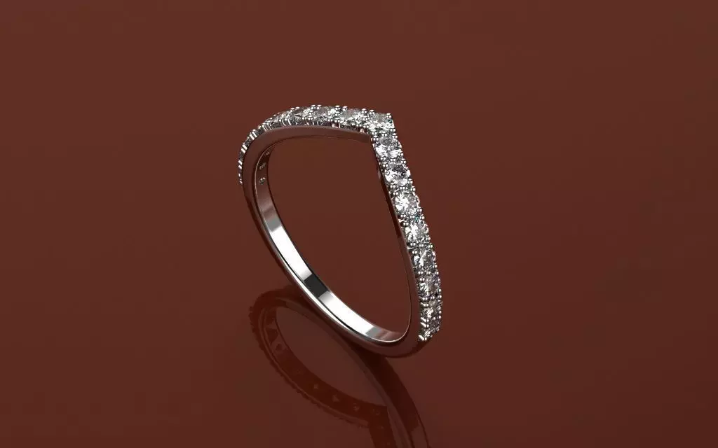 Ring Light Modern Diamond - Jewelry 3D - AN-163 3D print model_0