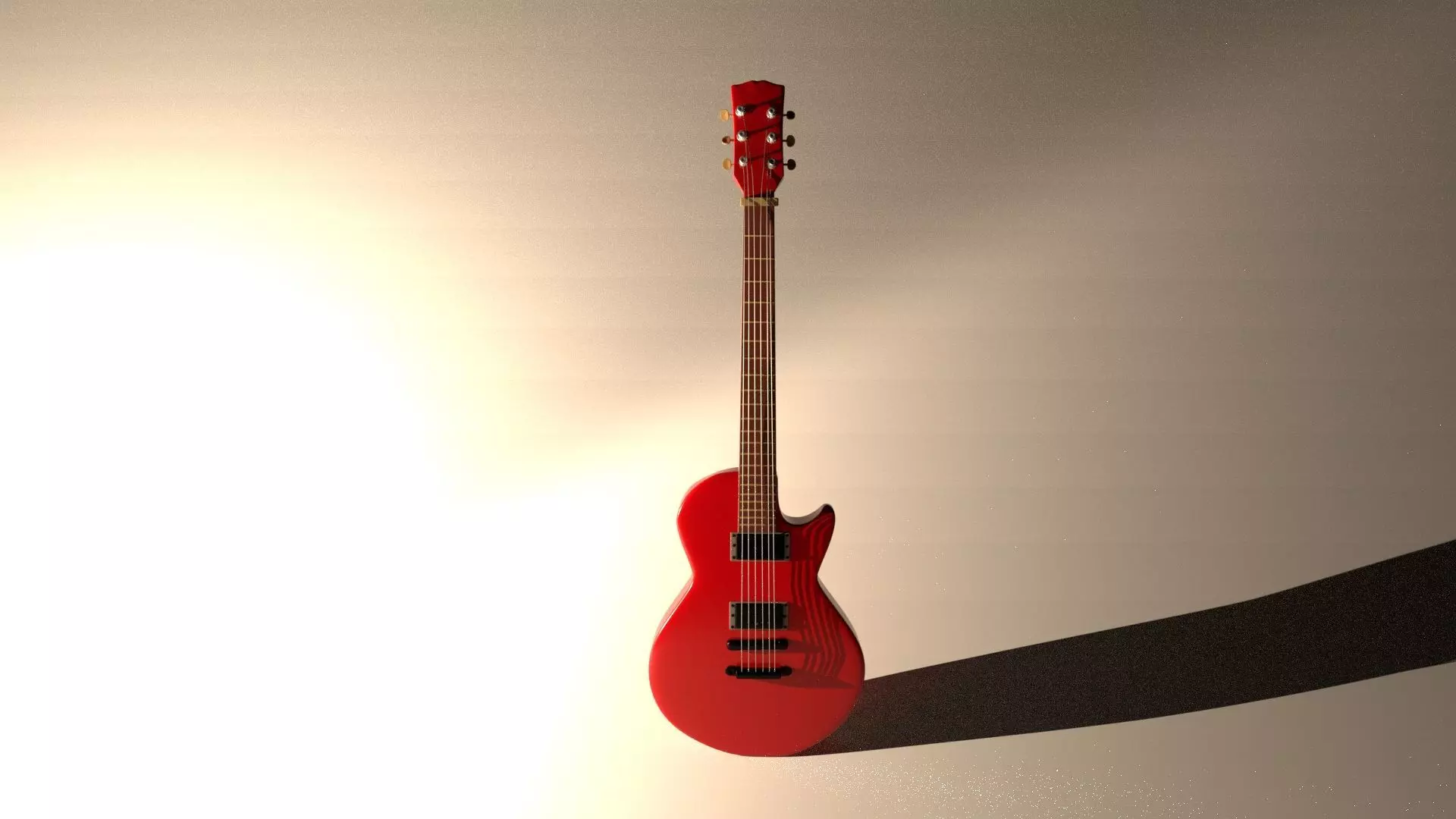 Guitar electric 3D model_0