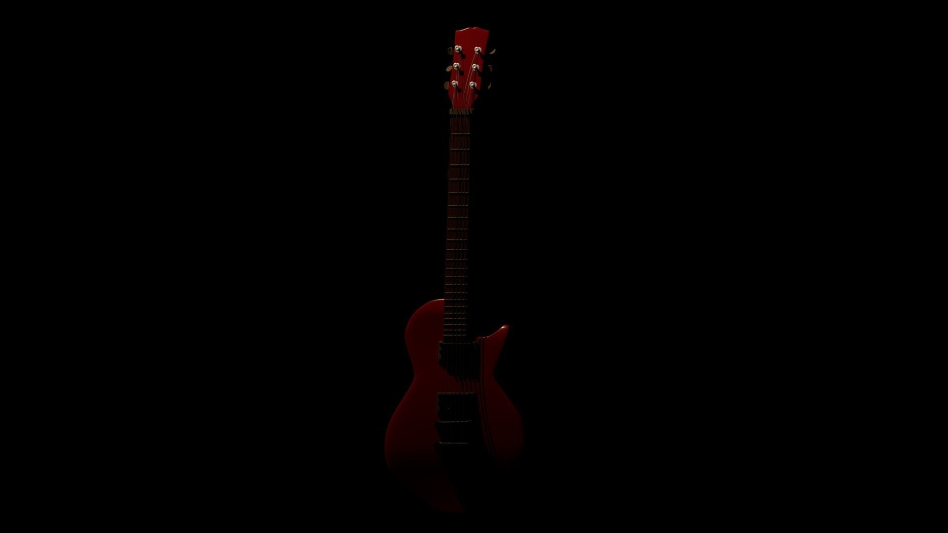 Guitar electric 3D model_1