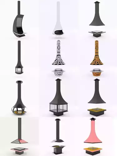 bordelet fireplace collection 3D model