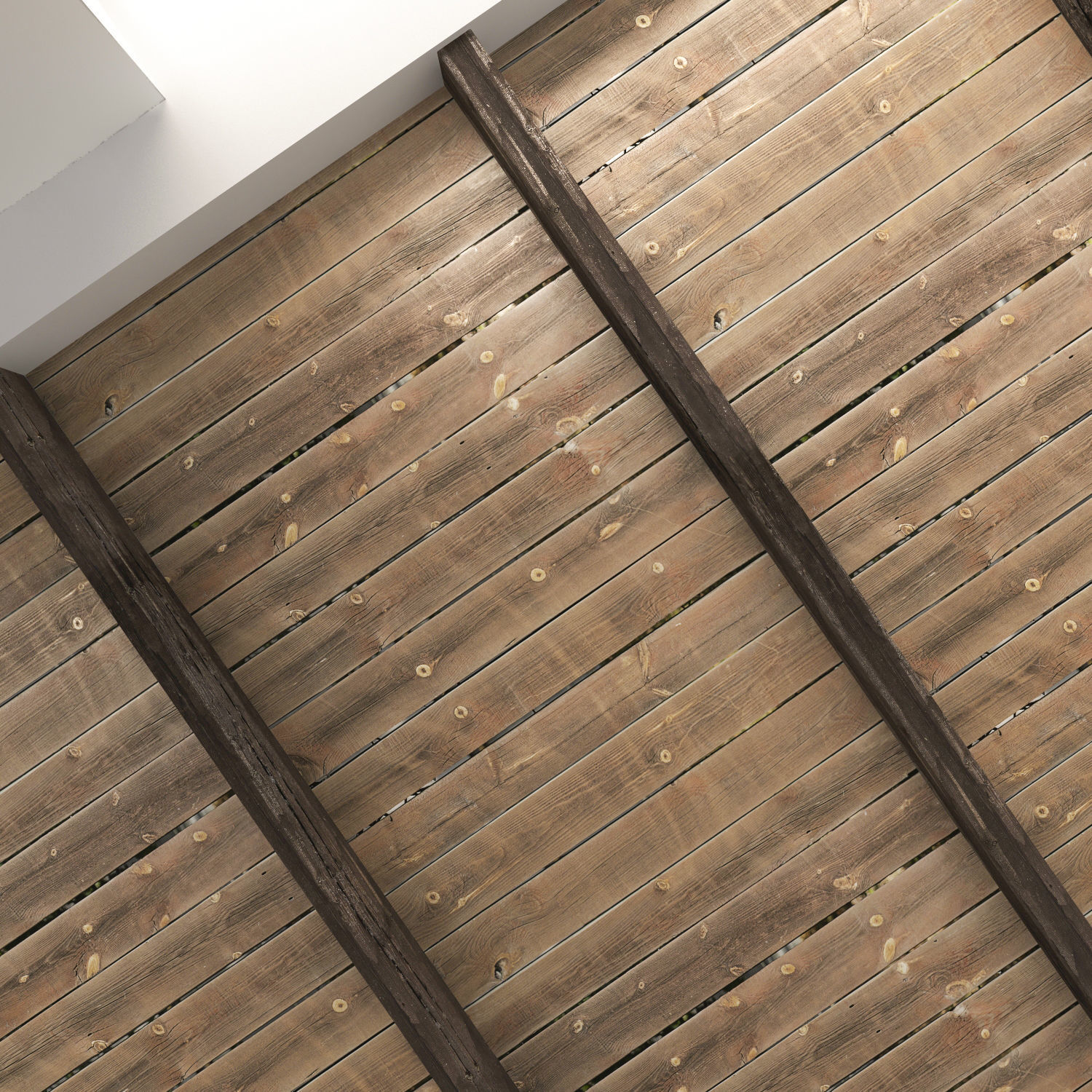 Wooden ceiling with beams 3 Texture_2