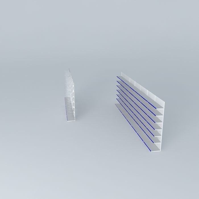 Wall shelves 2 Free 3D model_2
