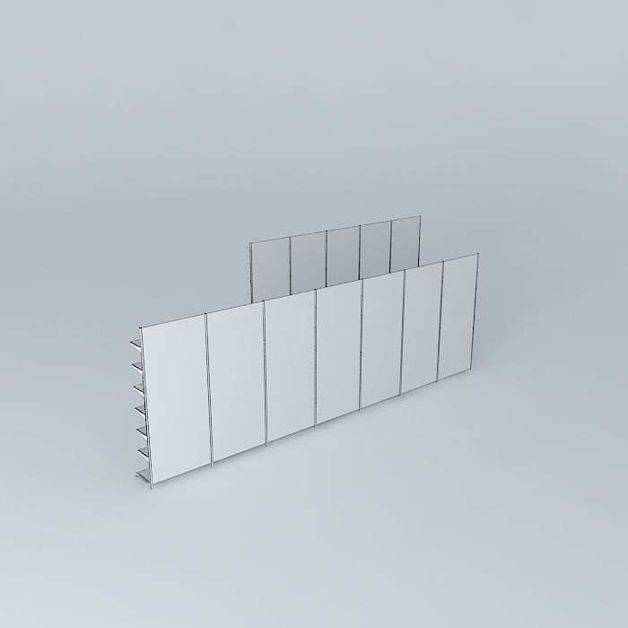 Wall shelves 2 Free 3D model_4
