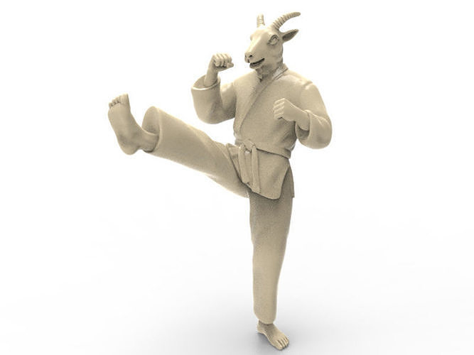 Goat Front kick 3D print model
