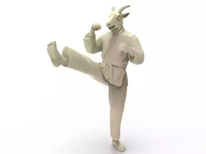 Goat Front kick 3D print model