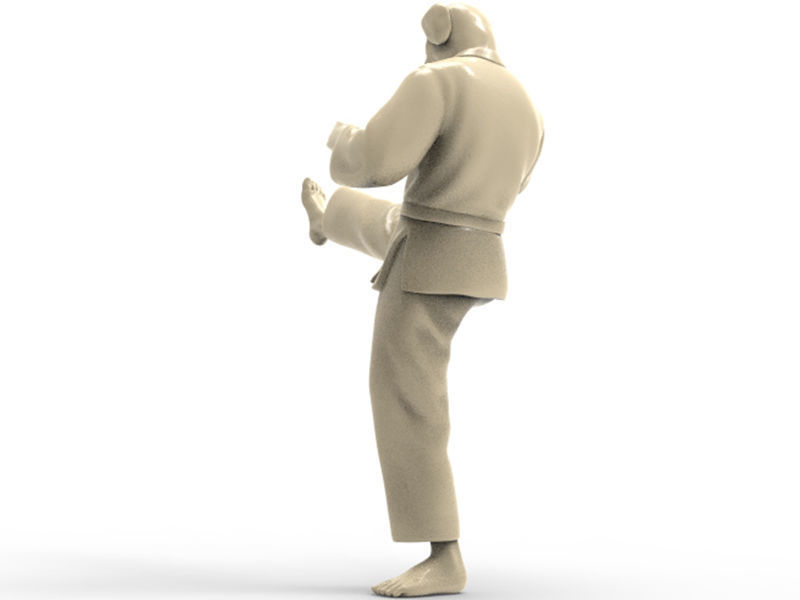 Dog Front kick 3D print model_2