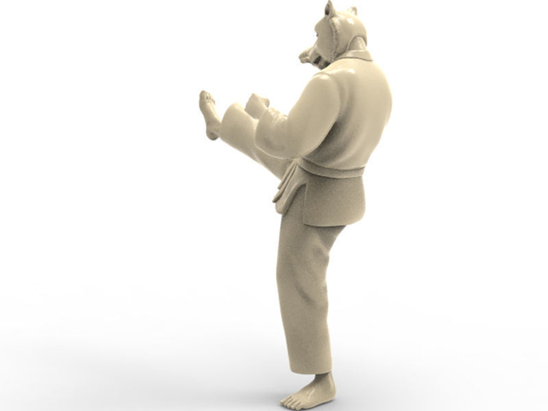 Tiger Front kick 3D print model_2
