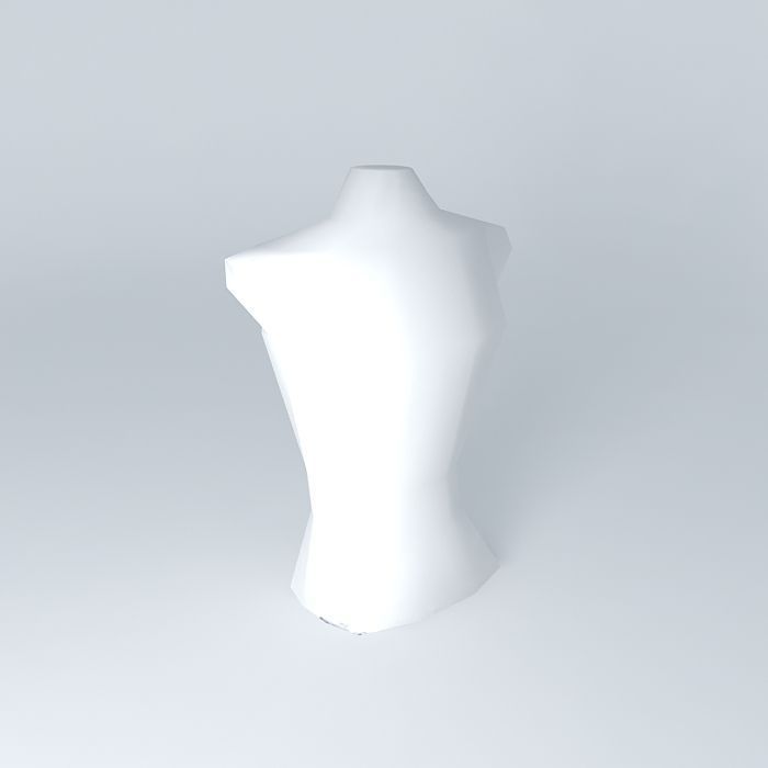 Mannequin Bust Free 3D model_1