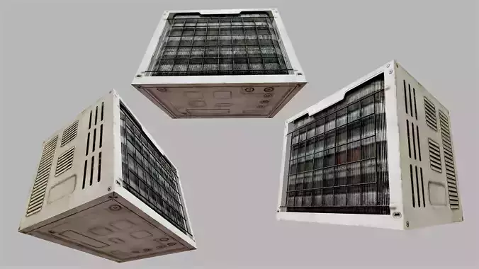 Rusty Air Conditioner 01 PBR Low-poly 3D model