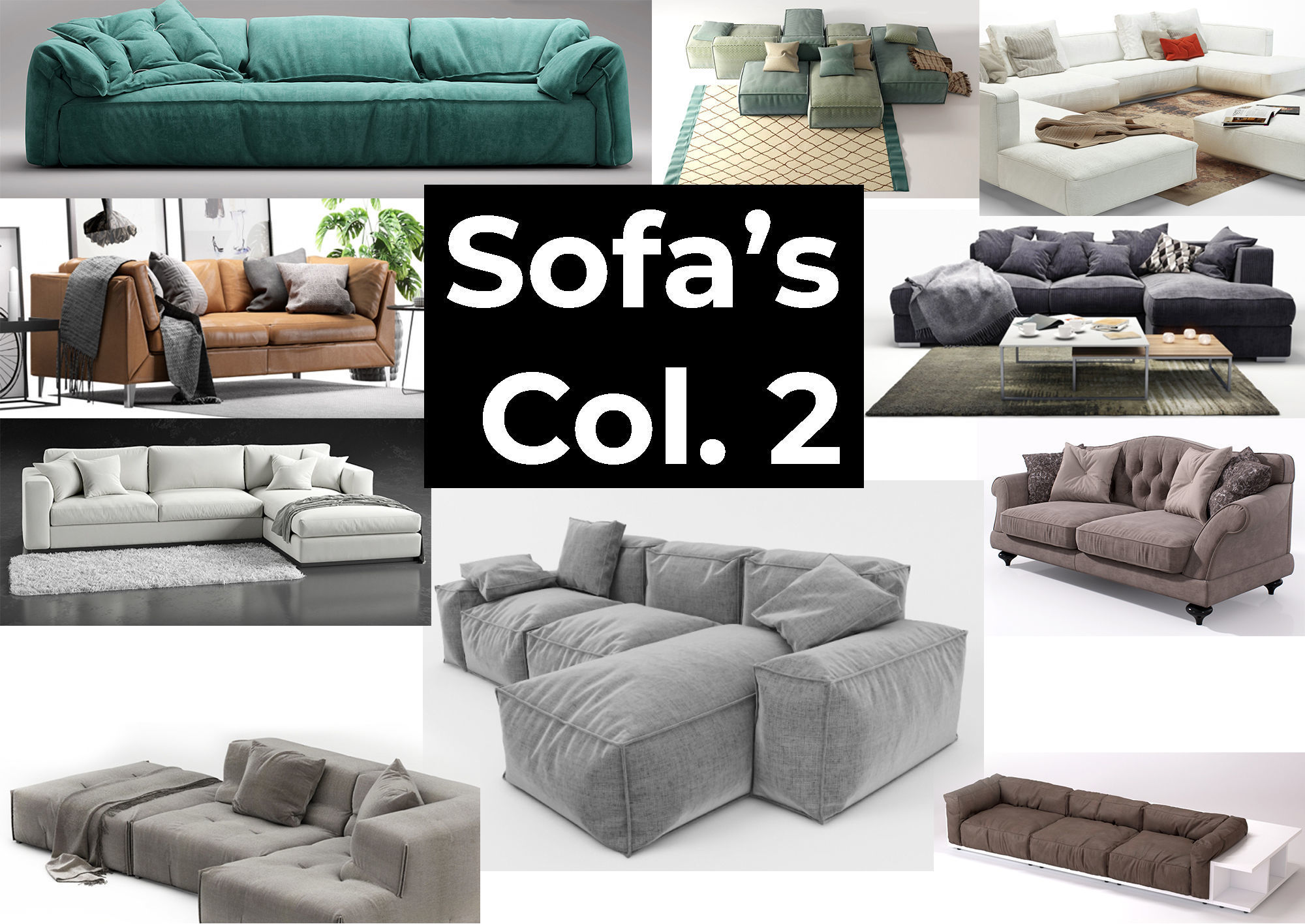 Sofa collection 2 3D model_0