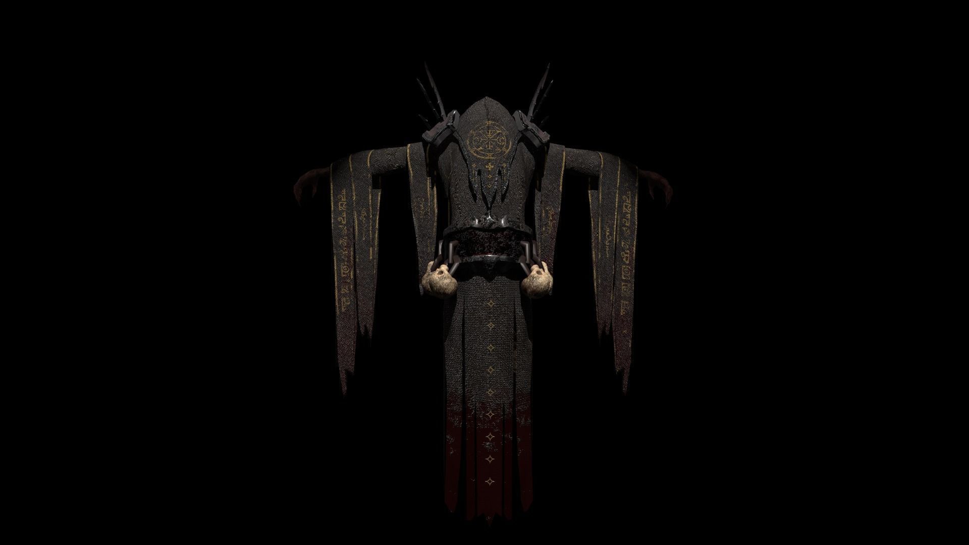 Grim Reaper Low-poly 3D model_3