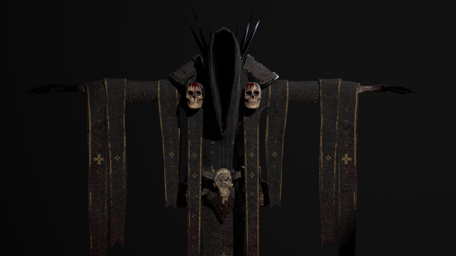 Grim Reaper Low-poly 3D model_6