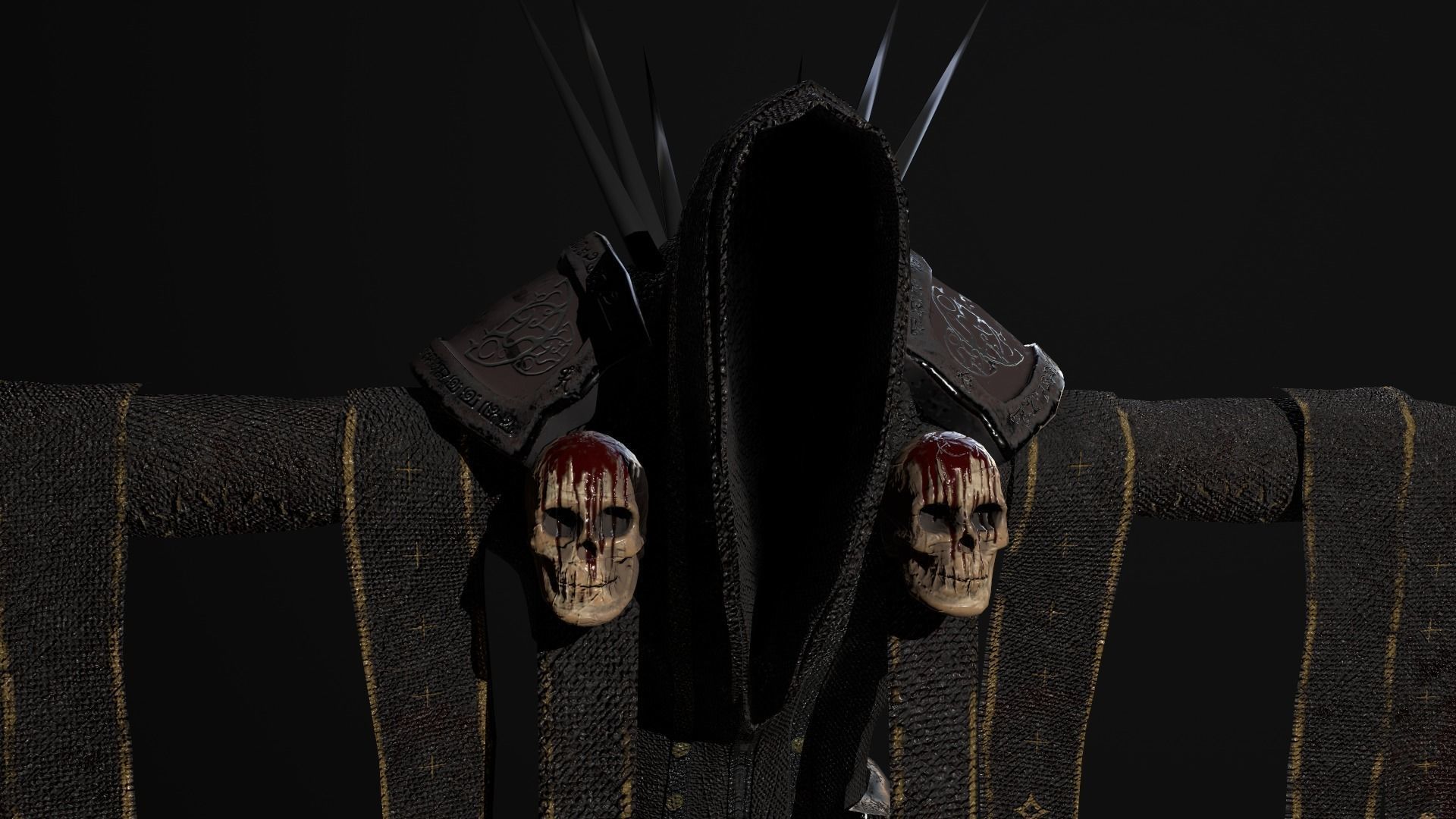 Grim Reaper Low-poly 3D model_7