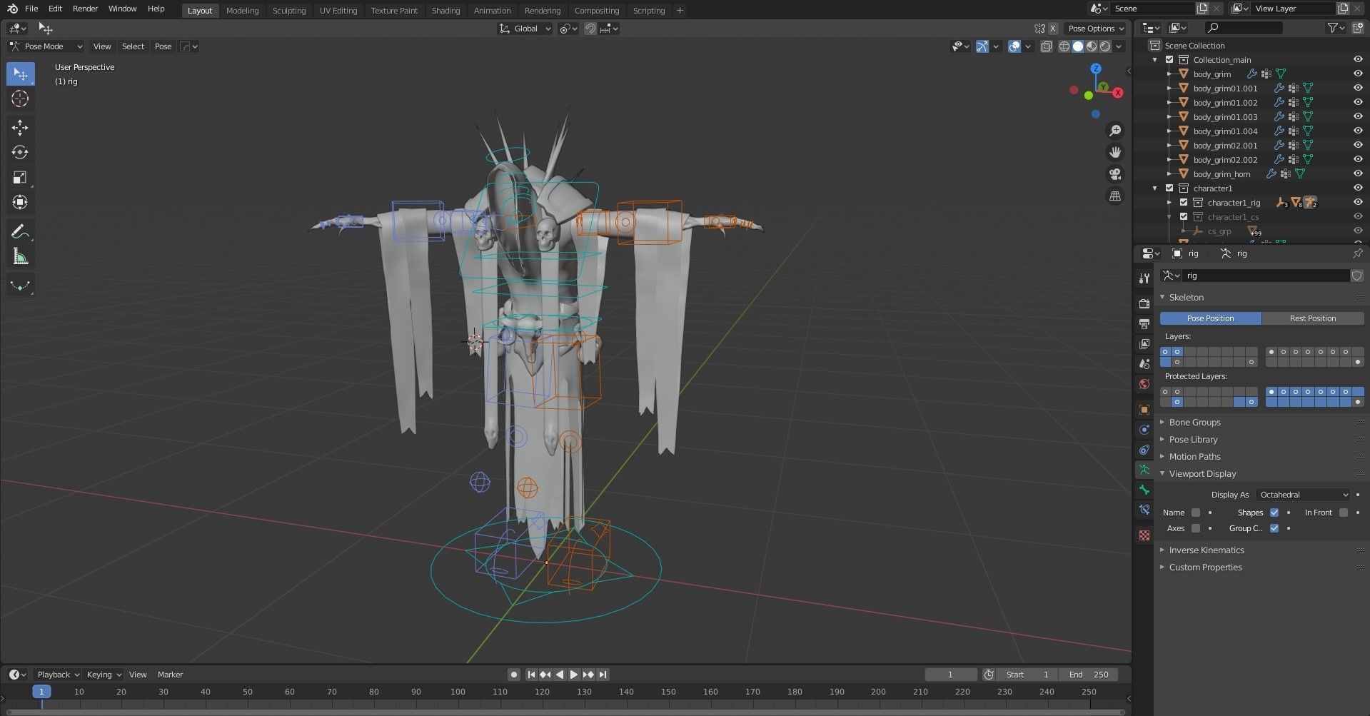 Grim Reaper Low-poly 3D model_14