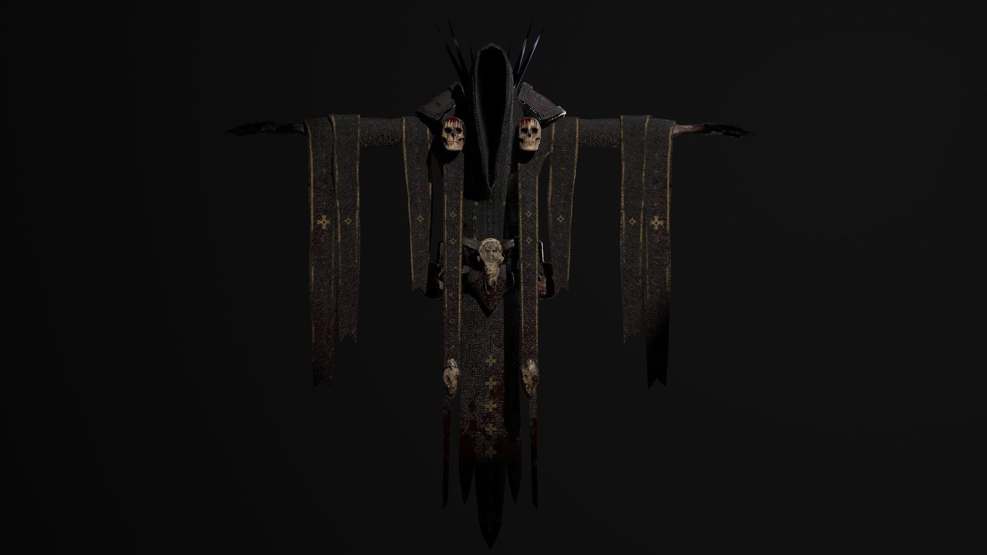 Grim Reaper Low-poly 3D model_4