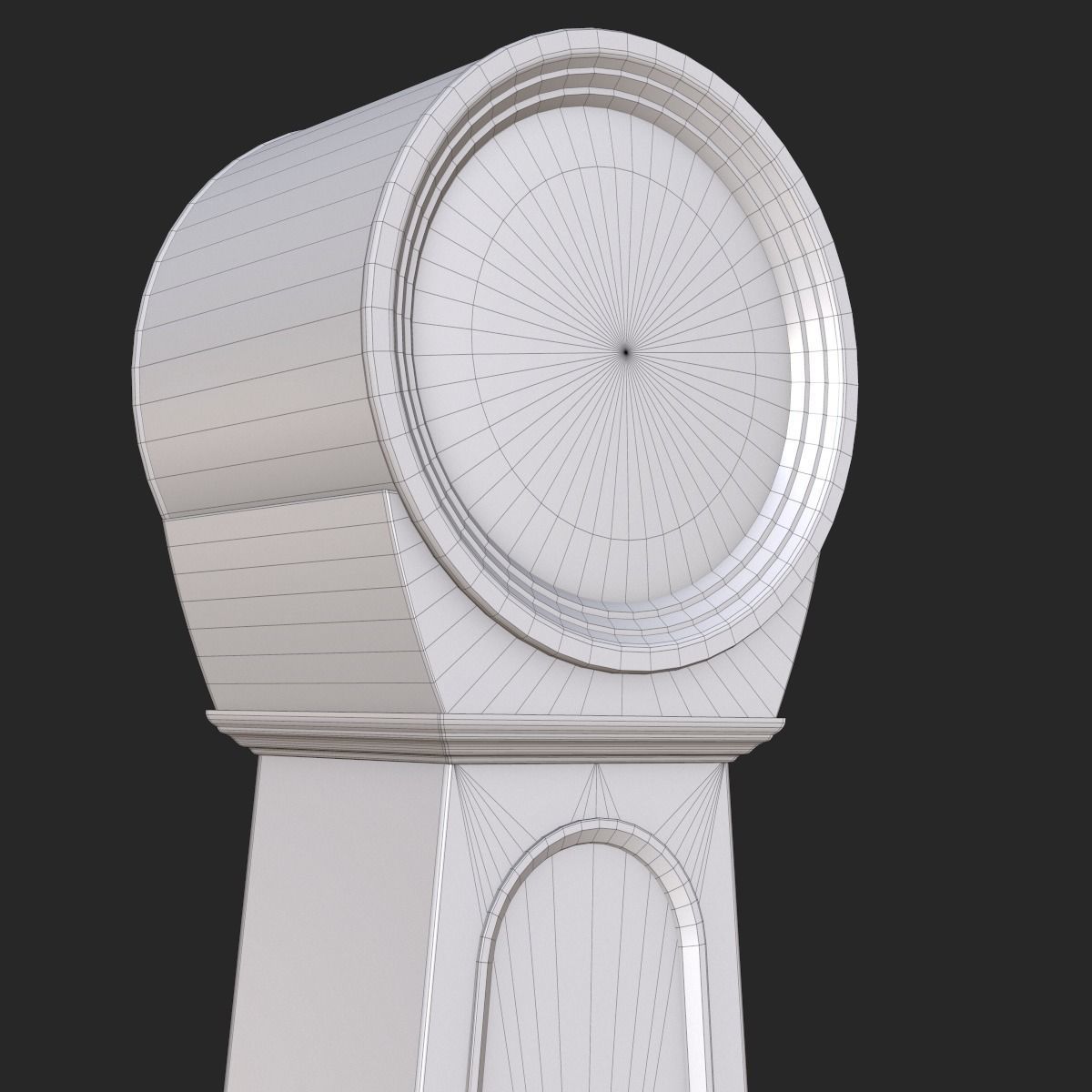 Classic Grandfather Clock PBR Low-poly 3D model_8