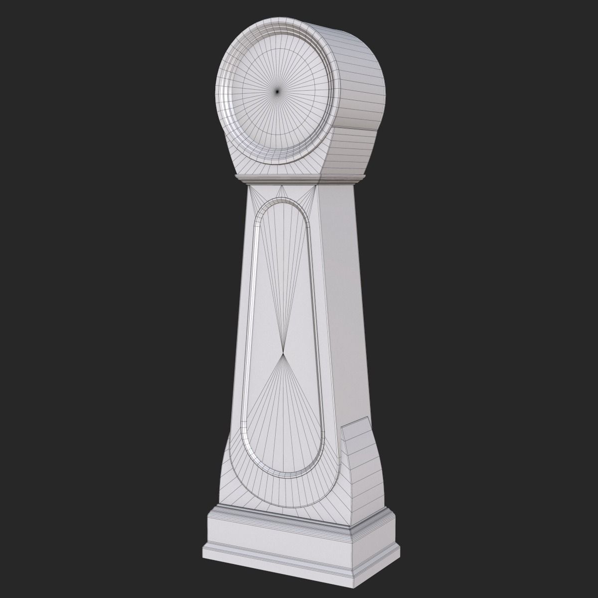 Classic Grandfather Clock PBR Low-poly 3D model_11