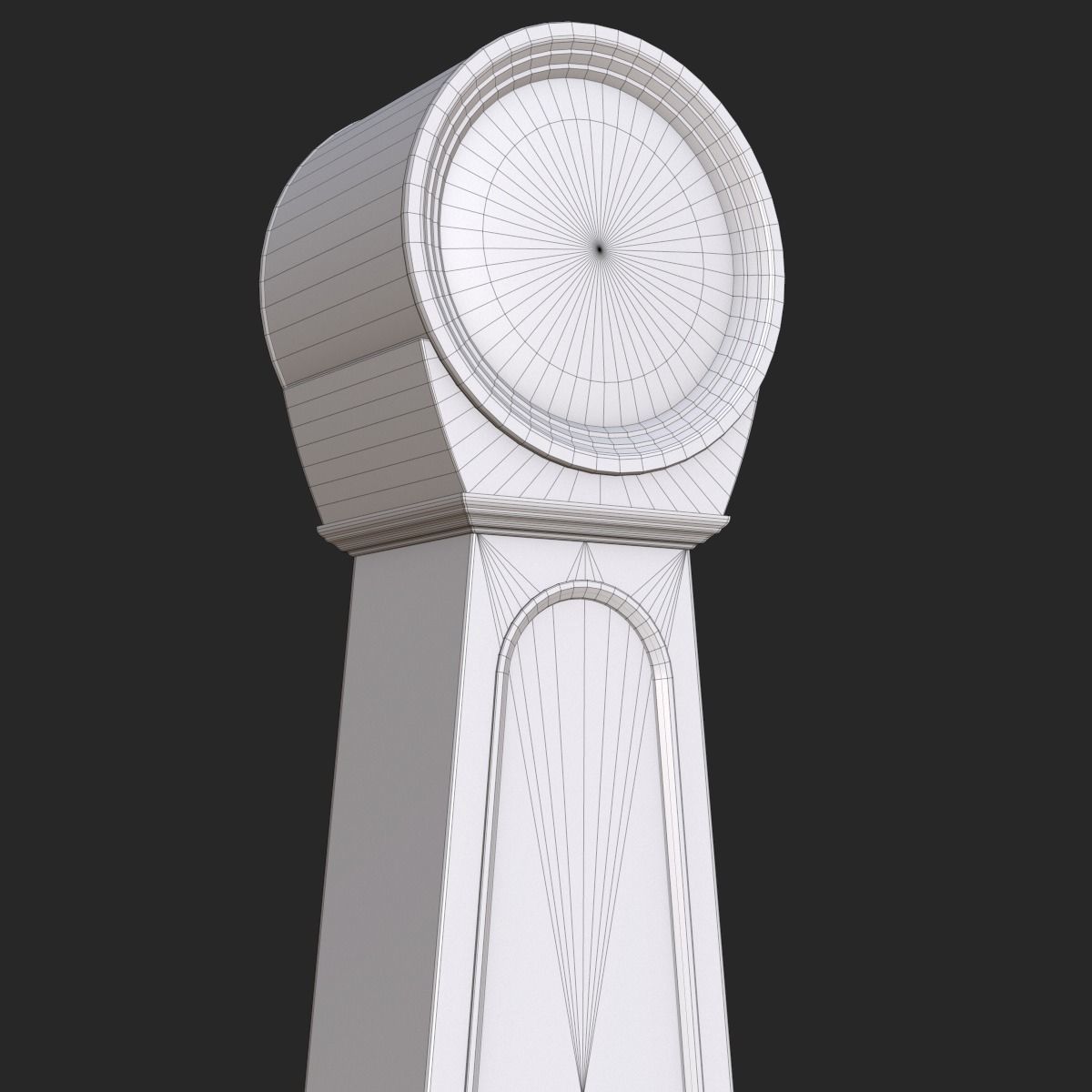 Classic Grandfather Clock PBR Low-poly 3D model_17