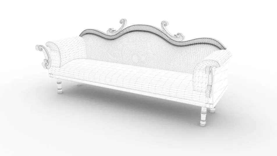 Sofa Victorian 3D model_0