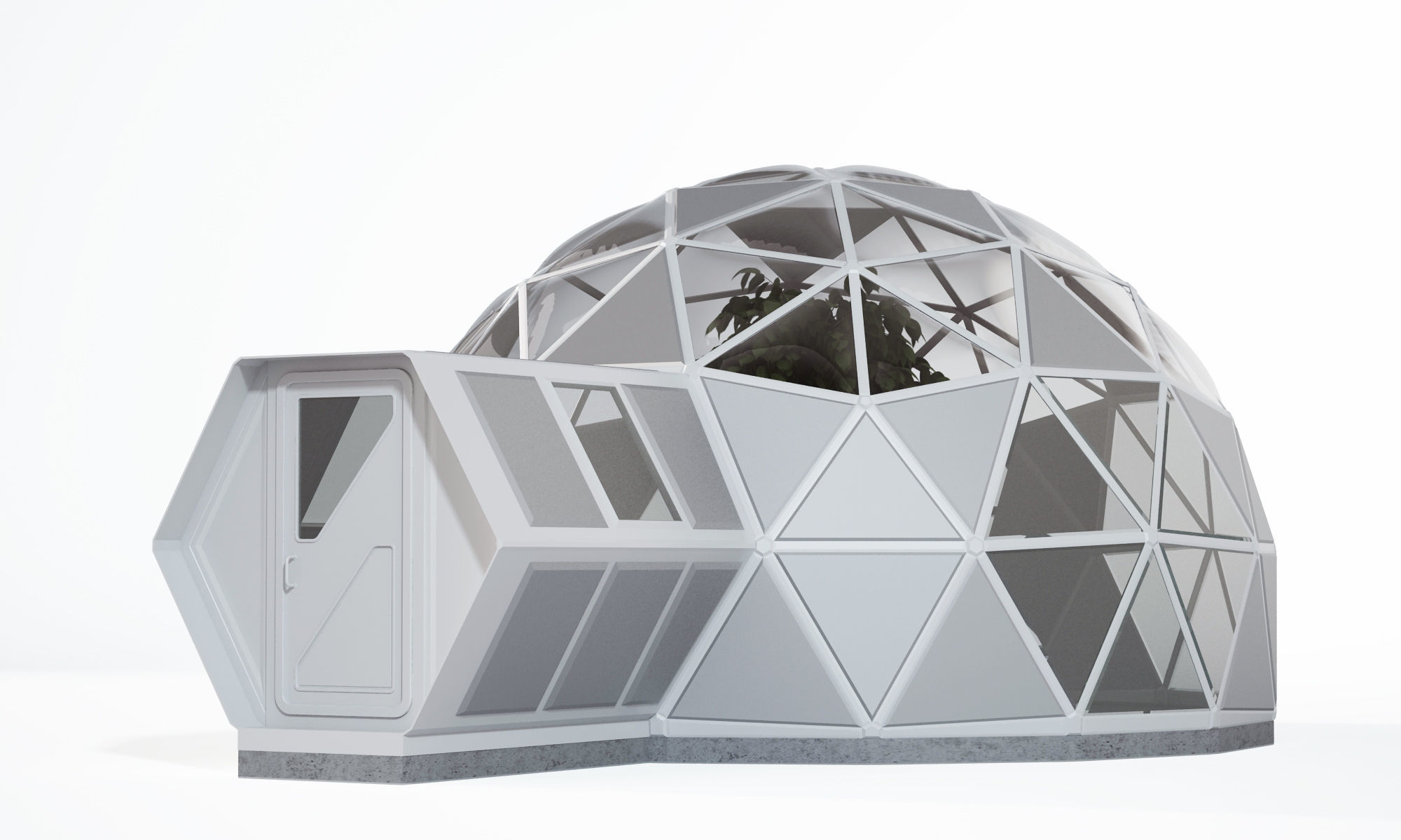 Geodome House 3D model_5