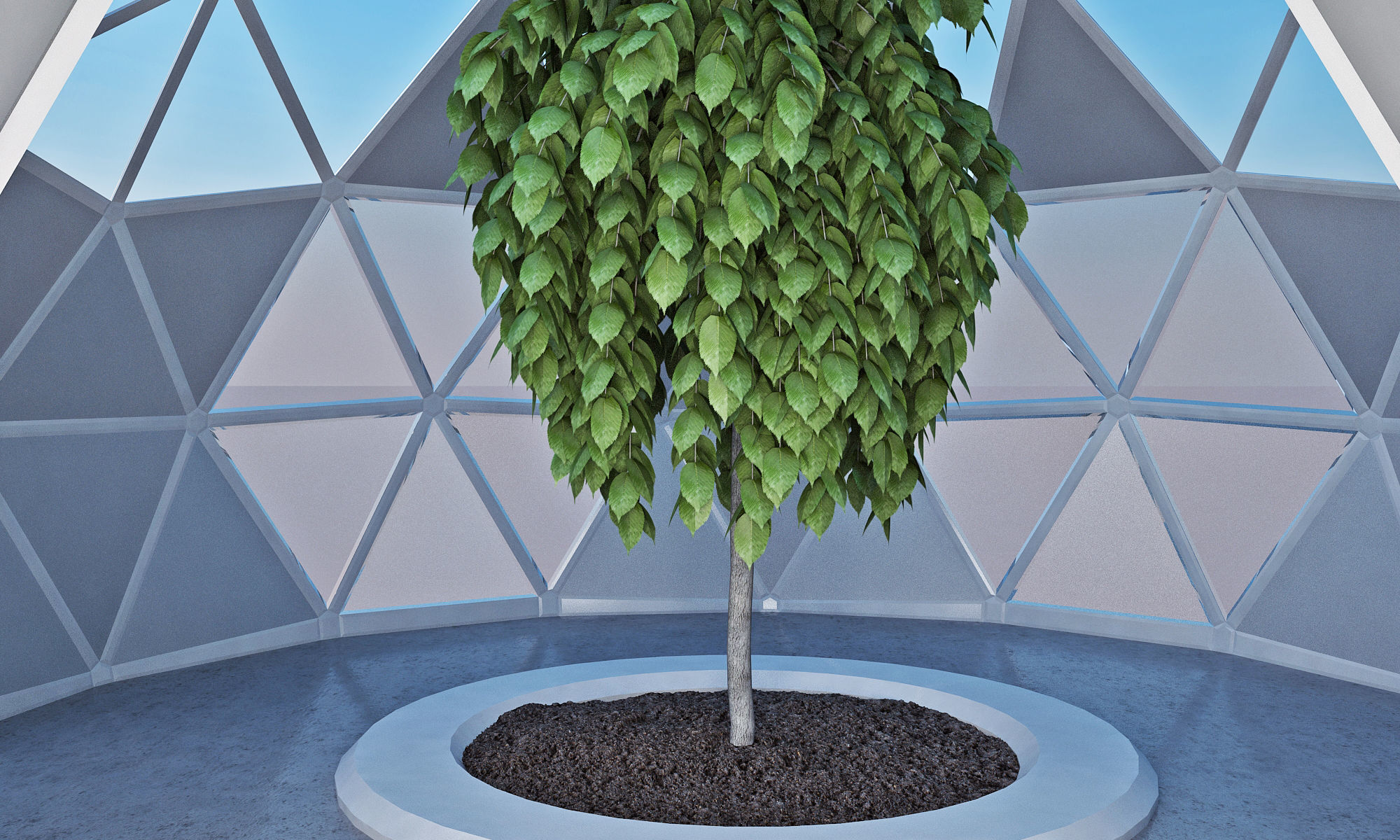 Geodome House 3D model_7