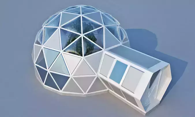 Geodome House 3D model