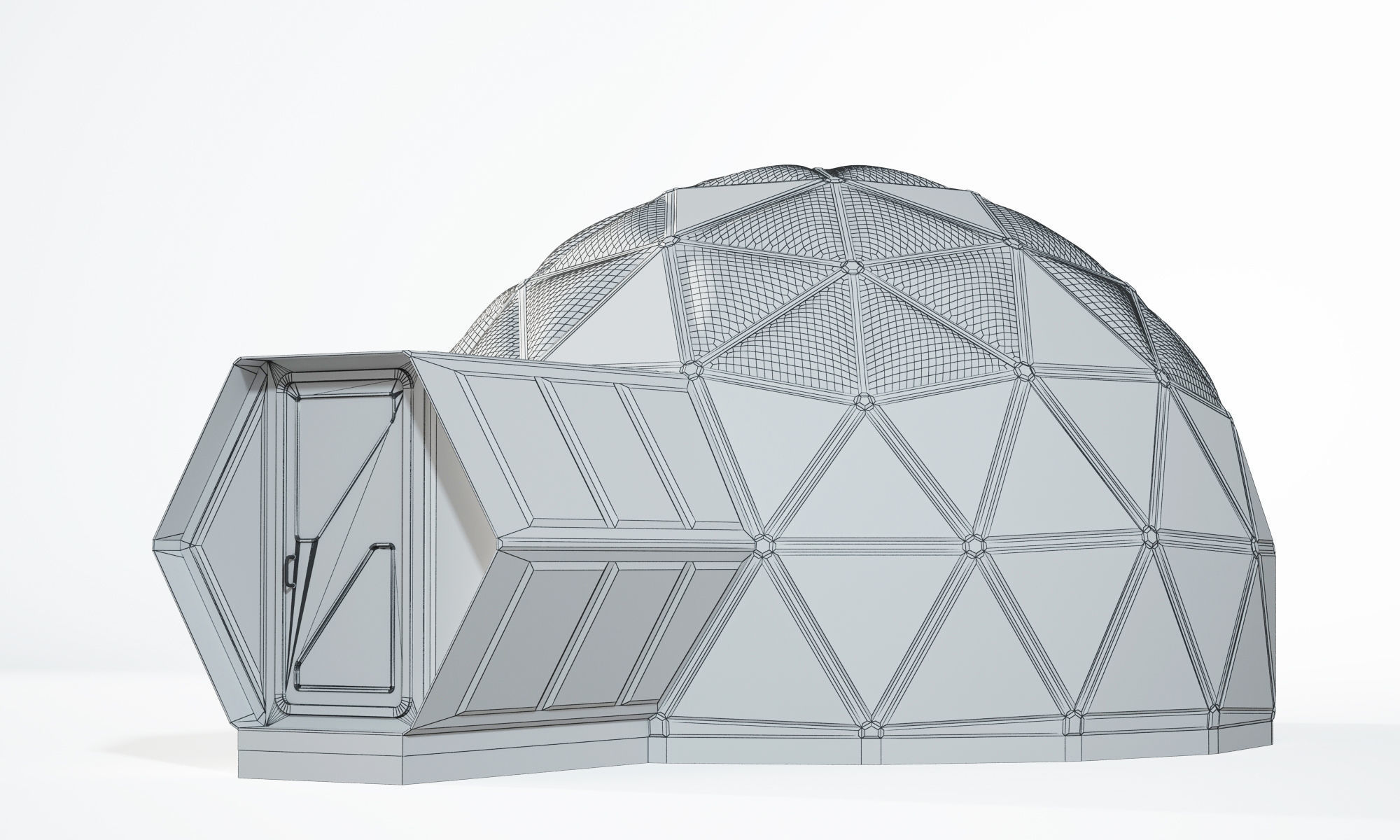 Geodome House 3D model_6