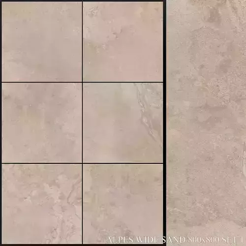 ABK Alpes Wide Sand 800x800 Set 1 3D model
