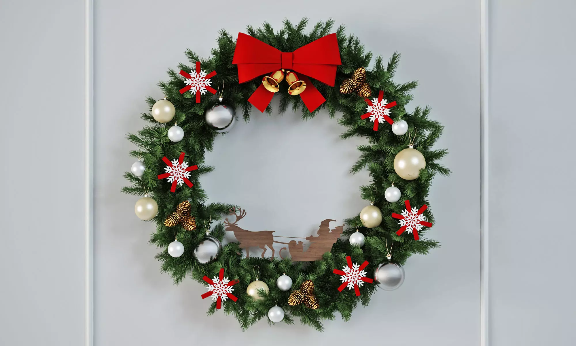 Christmas Wreath 3D model_0