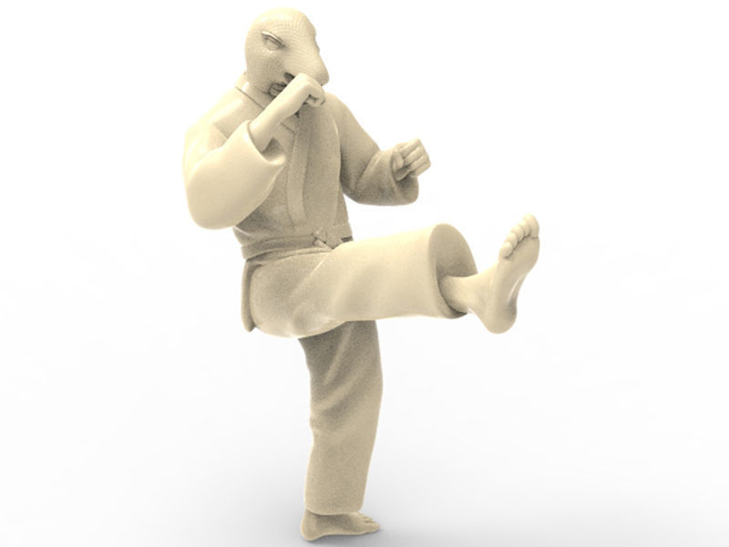 snake Front kick 3D print model_5