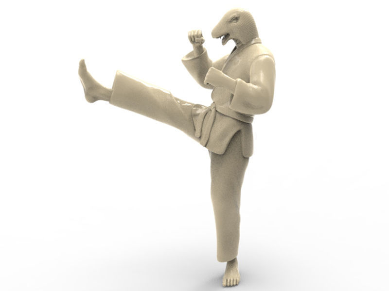 snake Front kick 3D print model_1