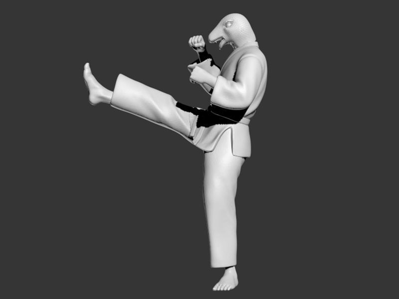 snake Front kick 3D print model_6