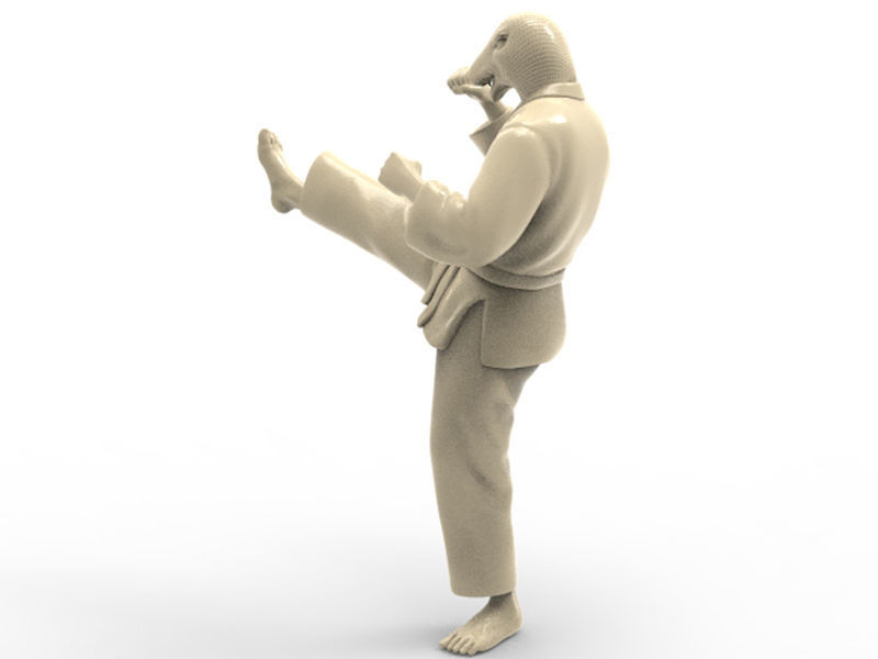 snake Front kick 3D print model_2