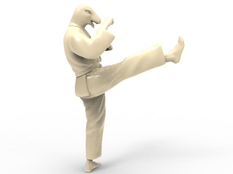 snake Front kick 3D print model_4
