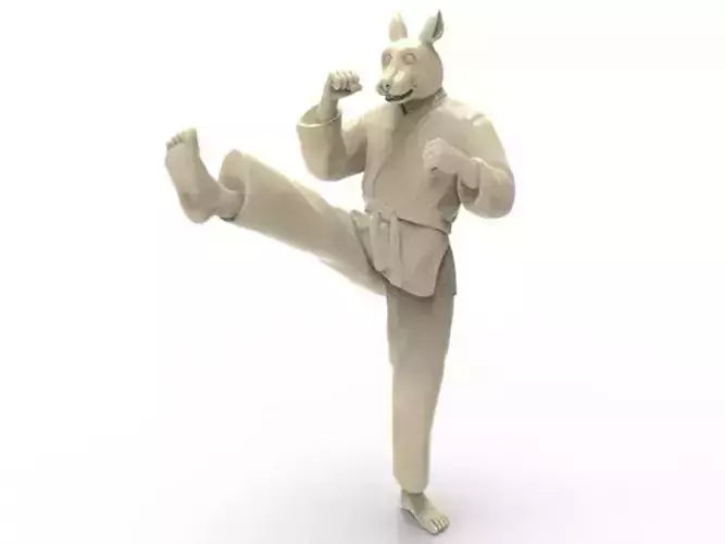 Rabbit Front kick 3D print model