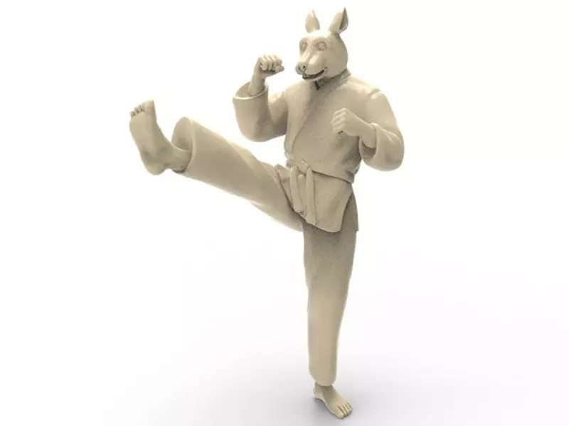 Rabbit Front kick 3D print model_0