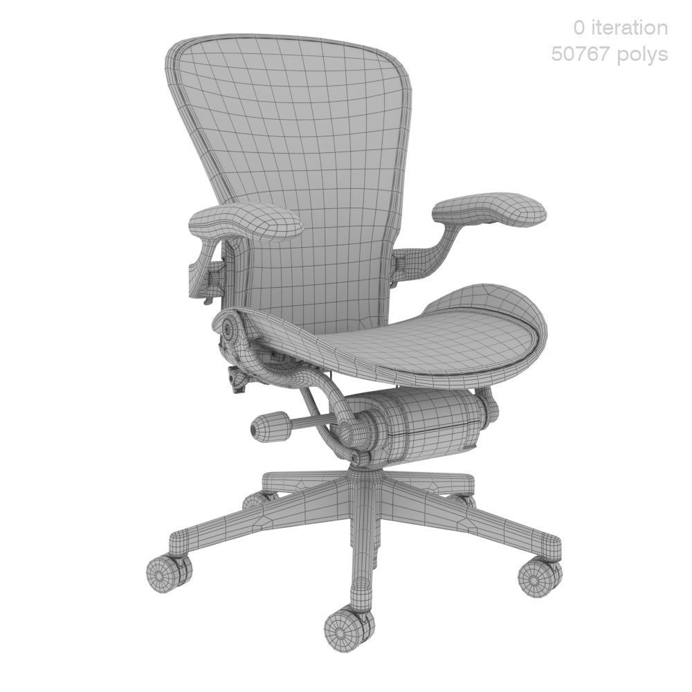 Herman Miller Aeron Chair 3D model_10