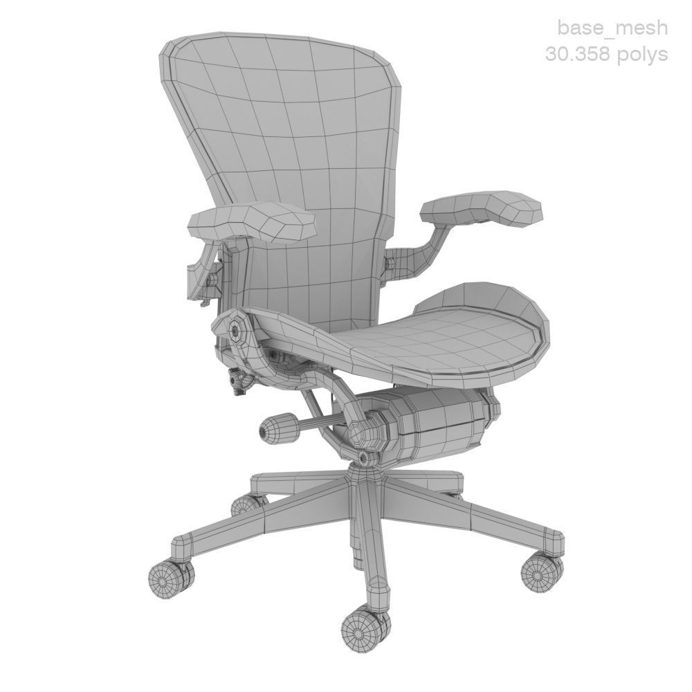 Herman Miller Aeron Chair 3D model_11