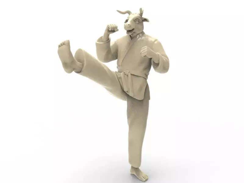 Ox Front kick 3D print model
