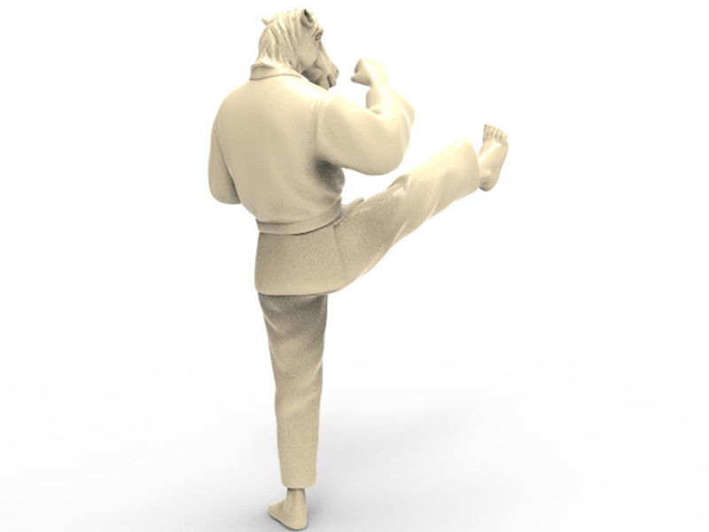 Horse Front kick 3D print model_5