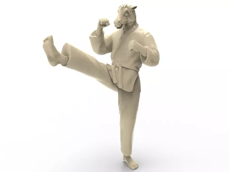 Horse Front kick 3D print model_0